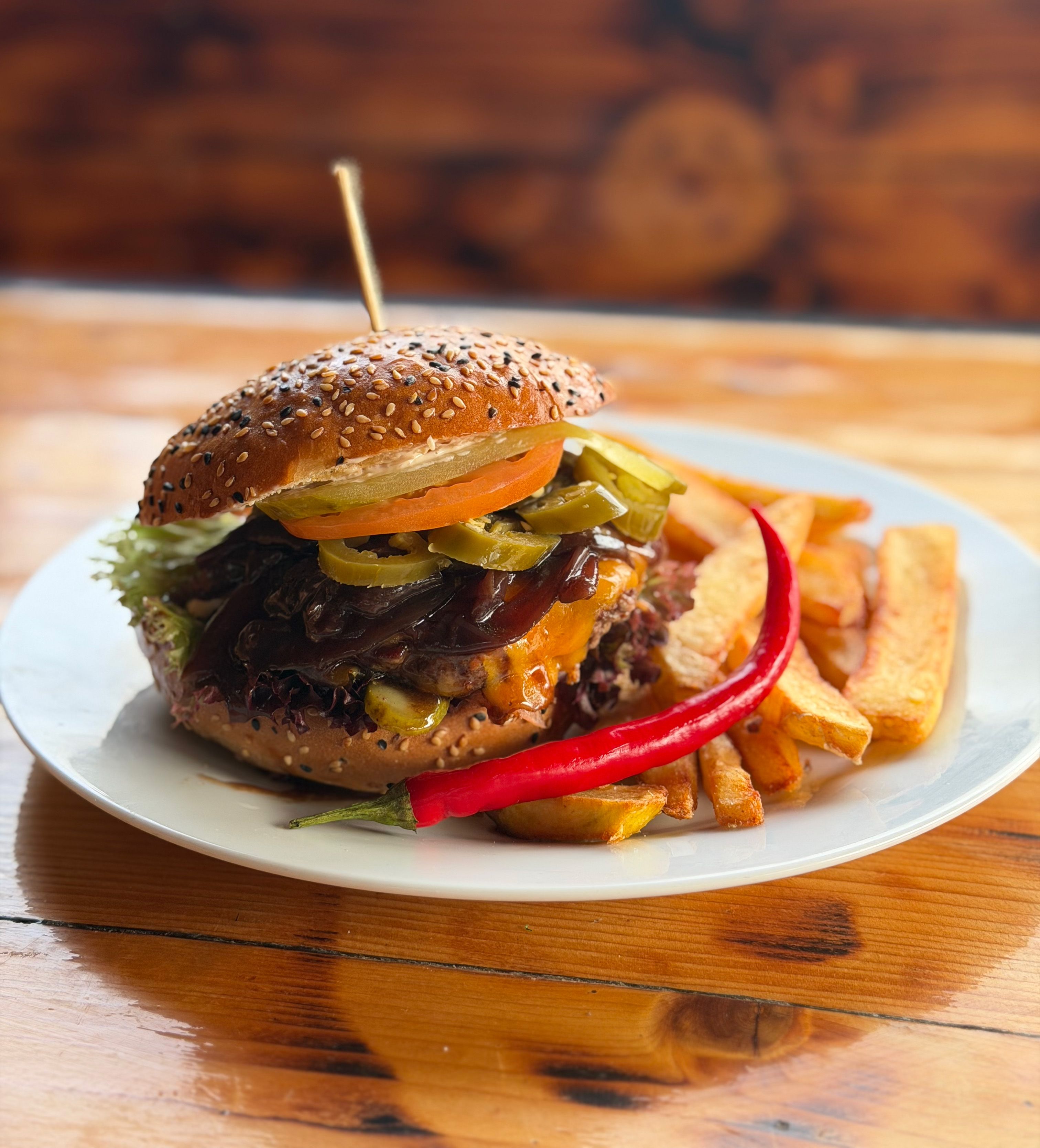 Picante Burger & bramborový chips