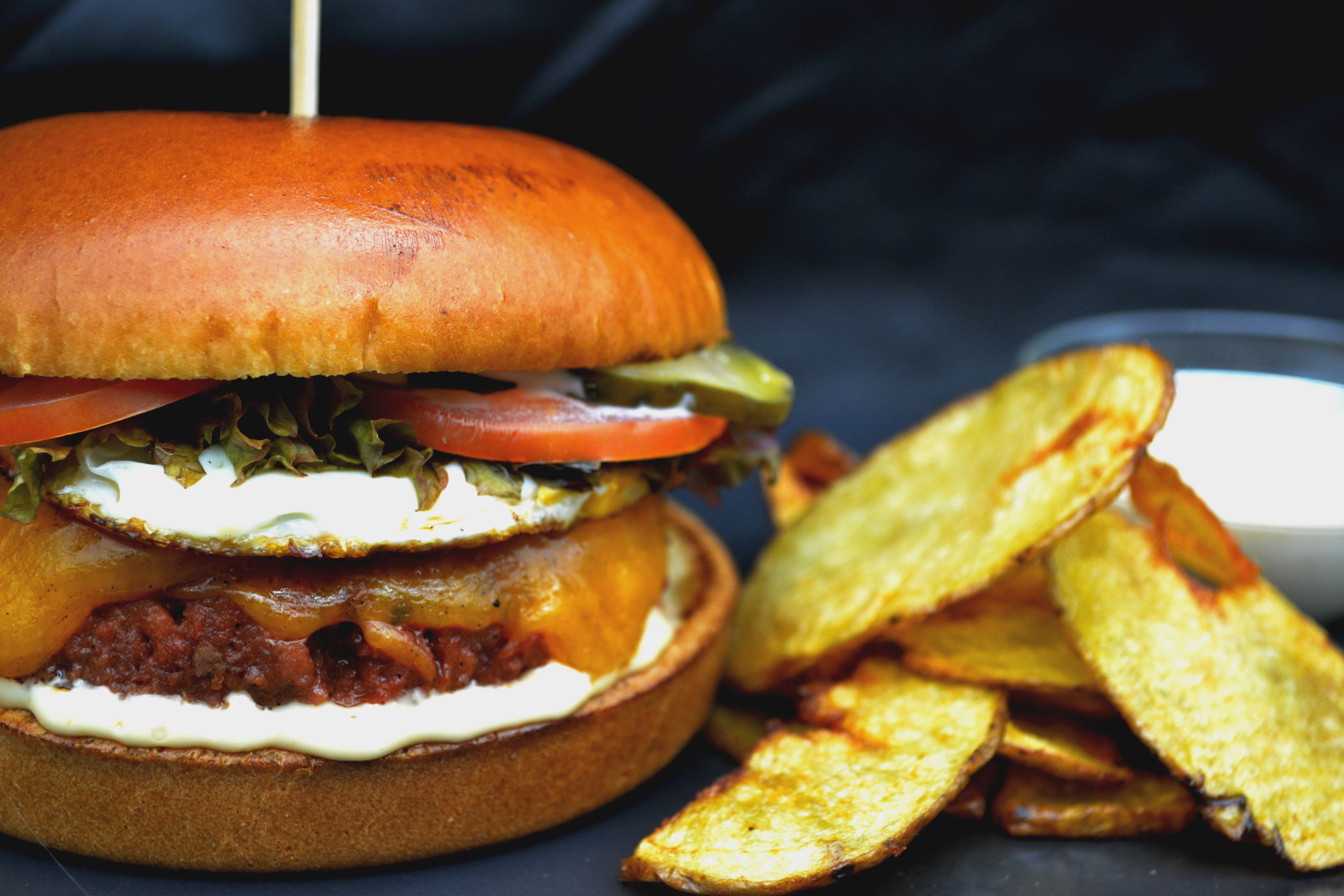 Veggie Burger & domácí chips